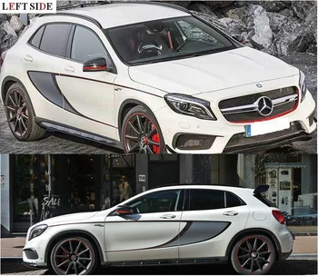 

LEFT SIDE Car Stickers HD Inkjet 2PCS DIY Engraving Garland Racing Drift Sticker Refit Accessories Speed Sport Waterproof Decals