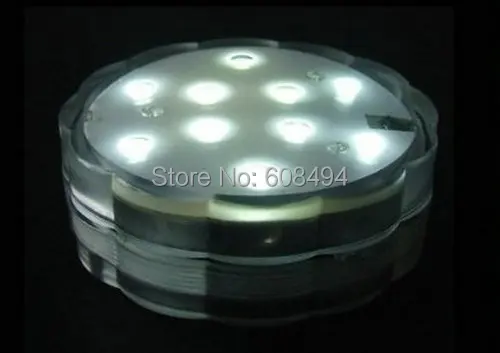 10smds LED белый погружной свет с дистанционным управлением цветы свадьба Рождество