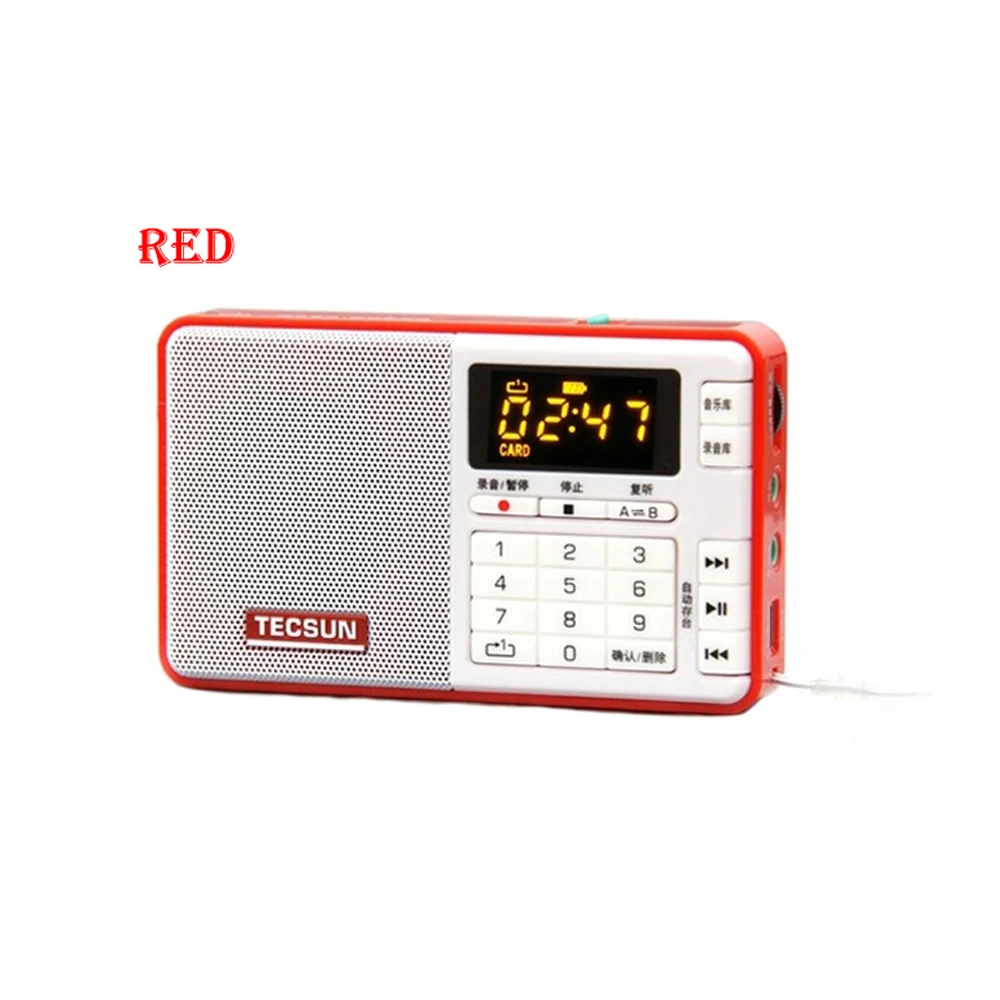 TECSUN Q3 стерео радио карманный размер MP3 плеер FM мини с многоцветным выбором