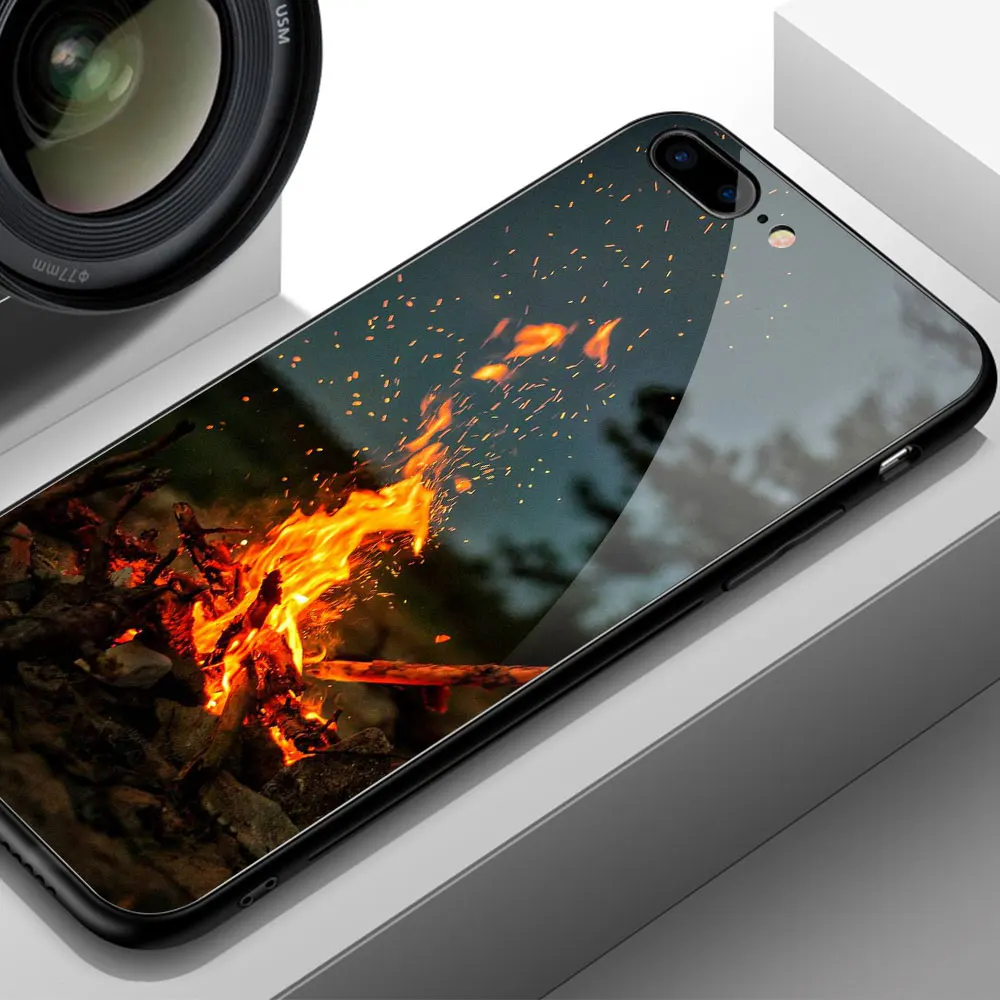 Чехол FinderCase XS MAX для iPhone чехол из закаленного стекла с радужным закатом кошкой