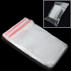 100 шт. 16x24 см почтовый замок печать Reclosable Ясно Пластик квадратный упаковка хранения сумки Высокое качество