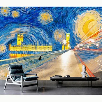 

Modern 3D Wallpapers Sticker Abstract Painting Photo Wall Paper Home Decor Papier Peint Mural Self Adhesive Vinyl/Silk Wallpaper