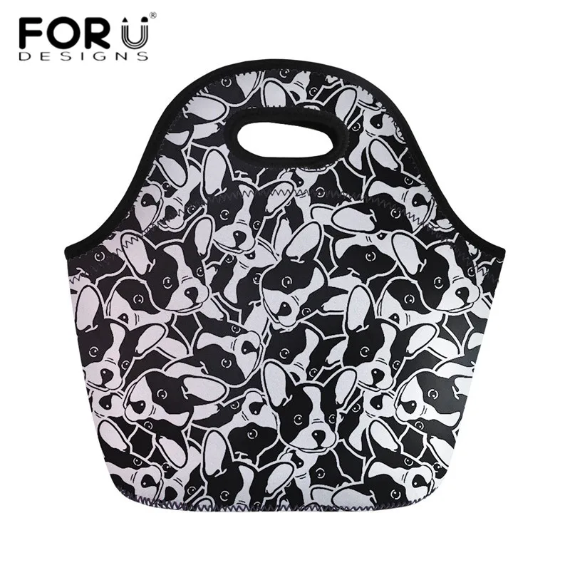 Bolsa para Mulher Forudesigns Smoking Bulldog Impressão Funcional Almoço Bolsas Crianças Lazer Refrigerador Lancheira Isolado Comida Piquenique