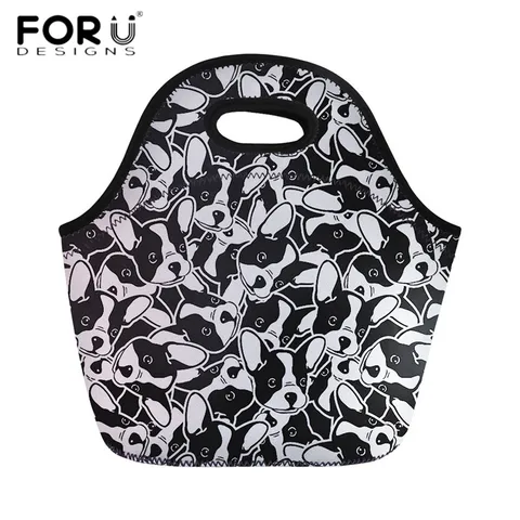 Bolsa para Mulher Forudesigns Smoking Bulldog Impressão Funcional Almoço Bolsas Crianças Lazer Refrigerador Lancheira Isolado Comida Piquenique