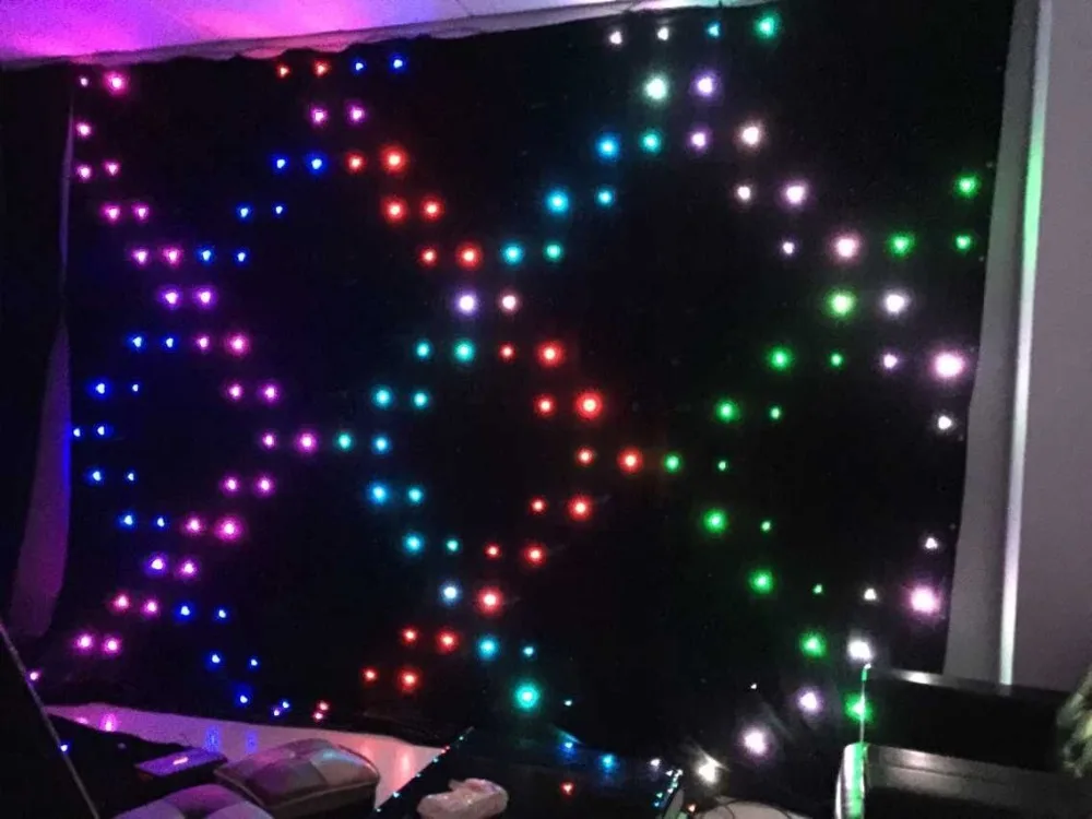 

Homeilicht 3X4m P18cm vision curtain Led Video Curtain With Graphic DJ bar stage backdrop light