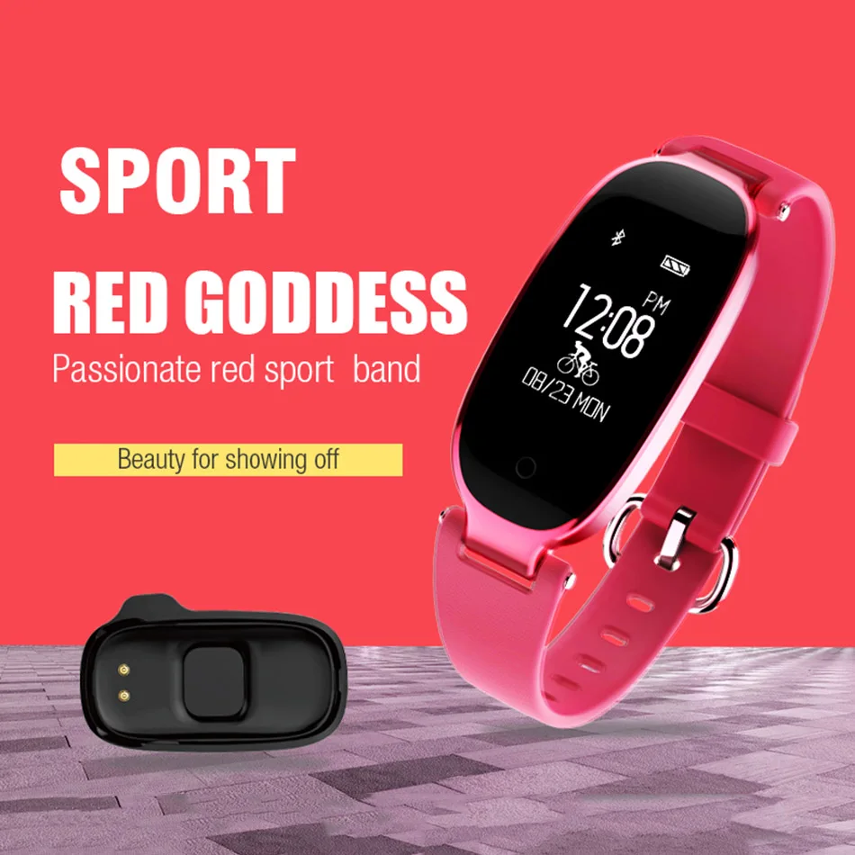 Смарт-браслет для женщин и девушек S3, Bluetooth, спортивный браслет, монитор сердечного ритма, IP67, водонепроницаемый смарт-браслет, PK S2, 3, 2X2