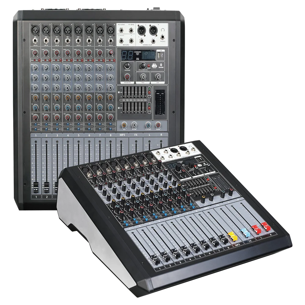 US $330.00 Mixing Console Recorder 48 V Phantom Power Monitor AUX Effect Path 816 Channel Audio Mixer USB Comes With Power Amplifier JD