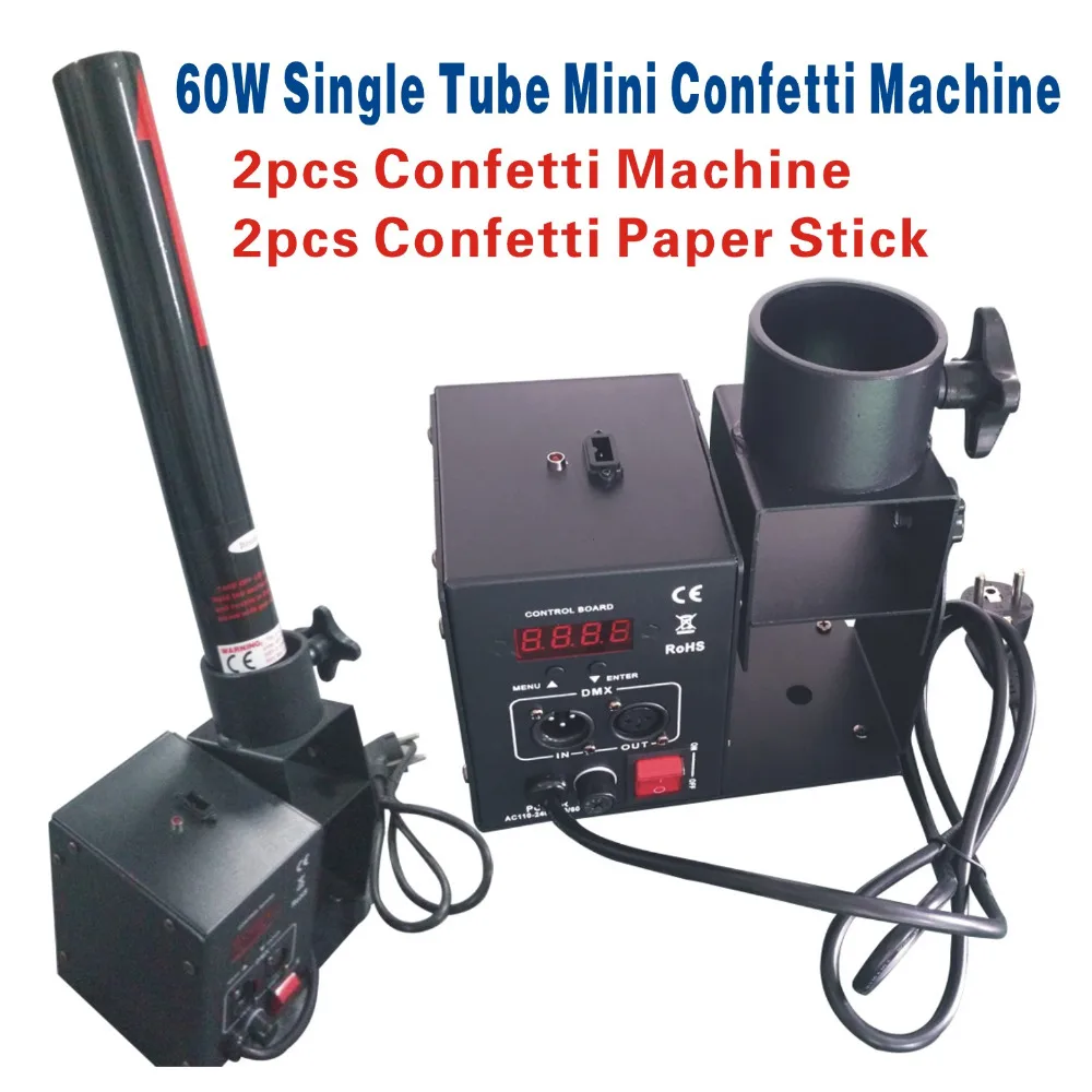 Buy 2pcs/lot 60W Single Tube Mini Confetti Machine