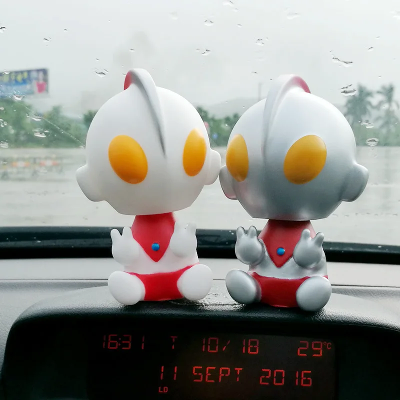 Ultraman, куклы с качающейся головой, Забавные милые игрушки для автомобиля, японский стиль, мультяшное украшение, автозапчасти, аксессуары для интерьера
