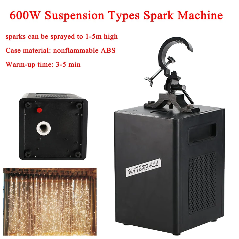 

Remote Fireworks Machine DMX512 600W Suspension Types Spark Machine Cold Pyrotechnics Effects For Wedding Event DJ Disco Show