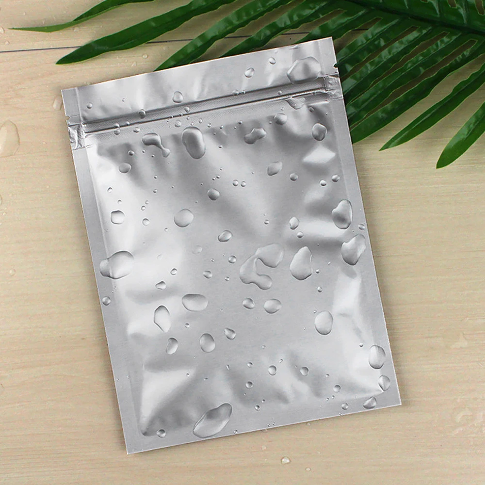 Алюминий Фольга пакеты из майлара 5 шт покрытые серебром уплотнитель молния Еда Saver Zip-пакет подарочная упаковка мешок воды доказательство стоьте вверх пакеты для хранения