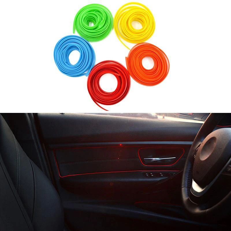 5M Universal Car Styling Flexible Interior Internal Decoration Moulding Trim Decorative Strips Line DIY Sticker Car-Styling