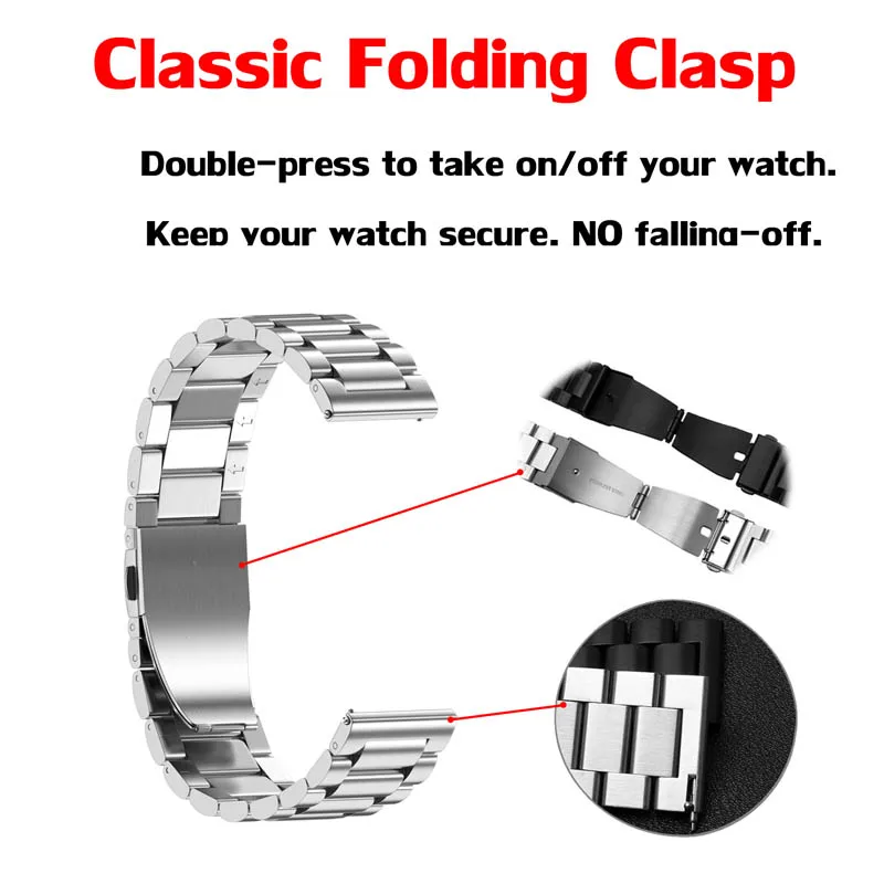 

Universal Watch Band Stainless Steel Quick Release Straps for Gear S3 Frontier Classic S2 GY88