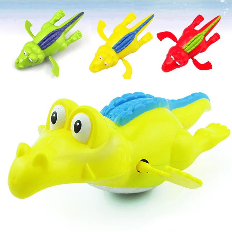 

1Pc Baby Fun Swimming Clockwork Crocodile Bath shower Wind Up Toys Educational Clockwork Game Play Pool Accessories for Children