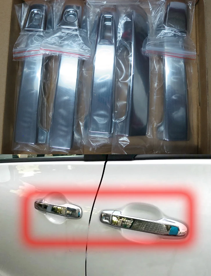 

Car Accessories Door Handle Cover ABS Door Handle Protector Trim For Toyota SIENTA 2016 Chrome 8 PCS sticker cover styling