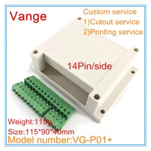 1 шт./партия, прессформа, сделанная впрыскивание, АБС-пластик распределительная коробка 115*90*40 мм с клеммным блоком для PLC Электрооборудование