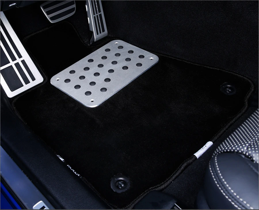 Aluminum alloy Car Non-slip Plate Carpet pedal Floor Mat Environmental Rubber Car Accessories Styling