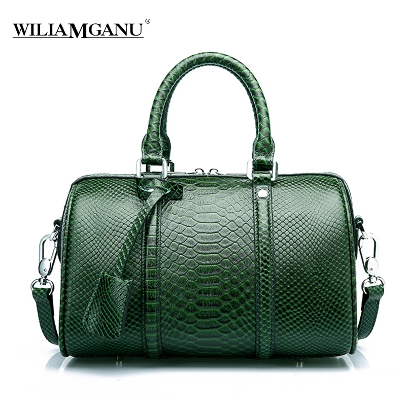 

MANFUNI Crocodile Women's Bag Big Elegant Top Handle Bags 100%Genuine Leather Female Bag Luxury Brand Women Designer Handbags