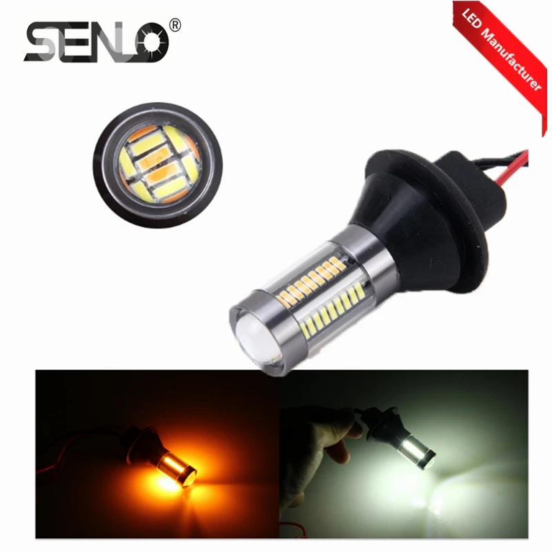

Dual Colors 12V 21W 1156 Ba15s Bau15s 3156 7440 T20 LED DRL Turn Light Daytime Running With CANBUS For LED DRL Turn Signal Light