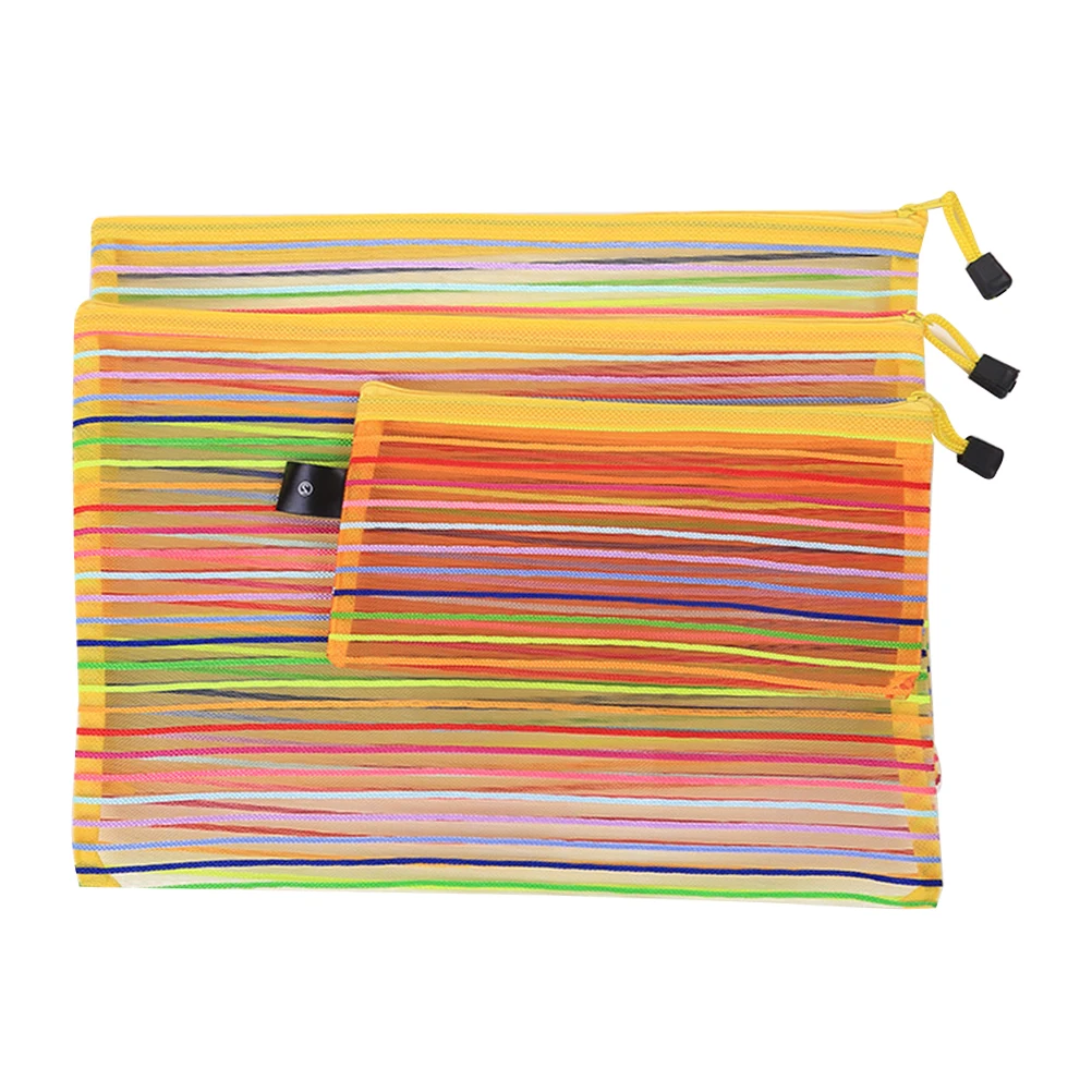 3 шт. красочные карманы для файлов A4 A5 B6 нейлоновая сетка на молнии для хранения файлов сумки для документов Органайзер Сумка - Цвет: 4