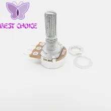 100 шт. высокое качество WH148 B10K линейный потенциометр 15 мм вал с гайками и шайбами горячая распродажа