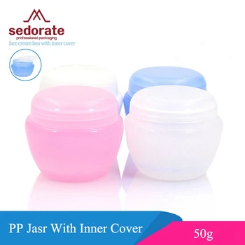 

Sedorate 30 pcs/Lot PP Cream Jars 50g Cute Mushroom Cosmetic Jars Empty Refillable Bottles With Inner Cover Case JX075-2