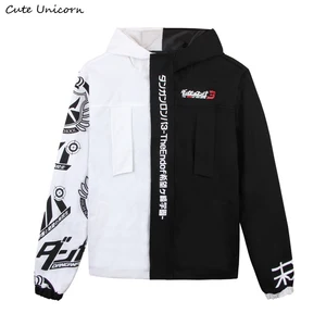 Dangan Ronpa Monokuma Coat Hooded Jacket Anime Hoodie Sweatshirt Men's Jackets And Coats Cosplay Costume Unisex Clothes