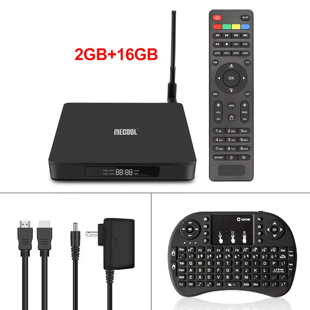 Mecool K6 DVB-S2 DVB-T2 Android tv Box Hisilicon Hi3798M 2 Гб ОЗУ 16 Гб ПЗУ 64 бит 2,4/5 ГГц двойной Wifi BT4.1 4K Ultra HD MECOOL KM3 - Цвет: K6 and i8 no backlit