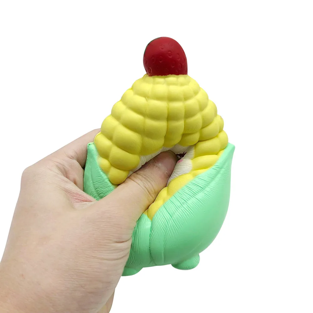 Веселые куклы кукурузы Squeeze Декор медленно поднимающиеся игрушки для детей Пасхальный подарок телефон ремень Игрушка антистресс приседания игрушки для детей W531