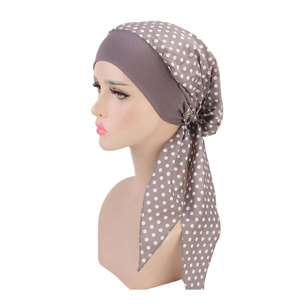 

Women Fashion Scarf Hair Loss Wrap Cancer Chemo Multi Colored Elastic Muslim Turban Cap Cover Hair Accessories Adjustable