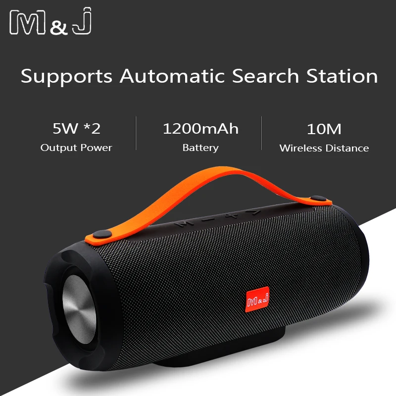 M& J Bluetooth динамик беспроводной портативный стерео звук большая мощность 10 Вт система MP3 Музыка Аудио AUX с микрофоном для android iphone