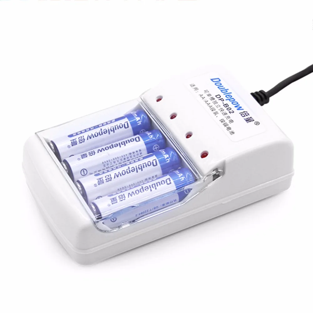 Doulepow 4 слота зарядное устройство аккумулятора зарядка для AA AAA Ni-Cd Ni-mh аккумуляторная батарея