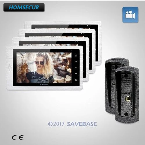 HOMSECUR 2V4 7 "Hands-free видео дверной телефон домофон система + наружное наблюдение приносит больше удобства