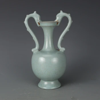 

Antique SongDynasty porcelain vase,Ru kiln azure bottle,Hand-painted crafts,Decoration,Collection&Adornment,Free shipping