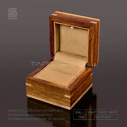 Высокого качества площади в деревянной коробке с легкими моды Романтический коробка ювелирного кольца Кофе Цвет Подарочная коробка W026