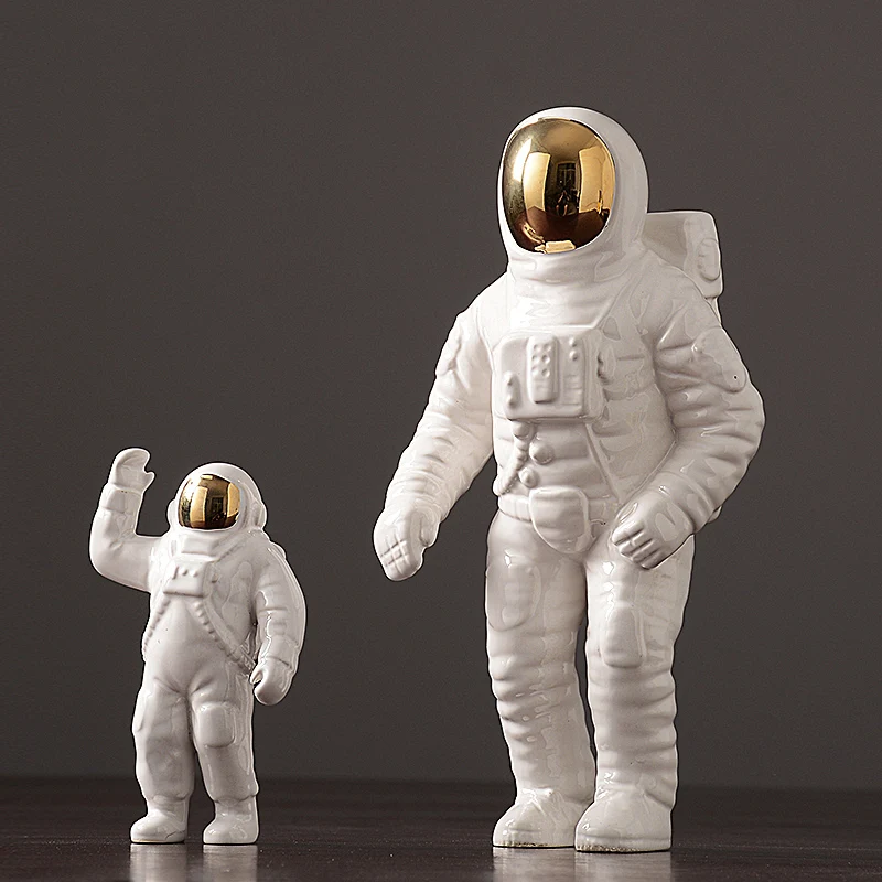 

Modern Astronaut Sculpture Ceramic Figure Statuette Spaceman Abstract Statue Home Decoration Accessories Craft figurine Decor