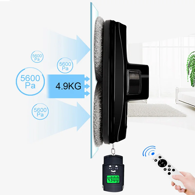 PhoReal FR-S60 Window Cleaning Robot High Suction Electric Window Cleaner Robot Anti-falling Remote Control Robot Vacuum Cleaner
