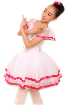 

Children Girls Gymnastics Ballet Dance Dress Kids Dancewear White Long Dress Ballet Infantil Menina Ballet Women