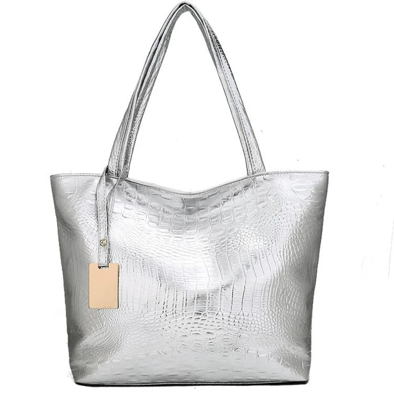 

Luxury Handbags Women Bags Designer Shoulder Bags For Women 2019 Classic Crocodile PU Leather Tote Bags Ladies Bags Gold Color