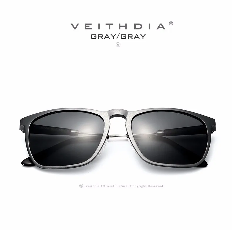 VEITHDIA, поляризационные Винтажные Солнцезащитные очки, мужские, модные, UV 400, брендовые, дизайнерские, квадратные, солнцезащитные очки, gafas oculos de sol masculino 6368