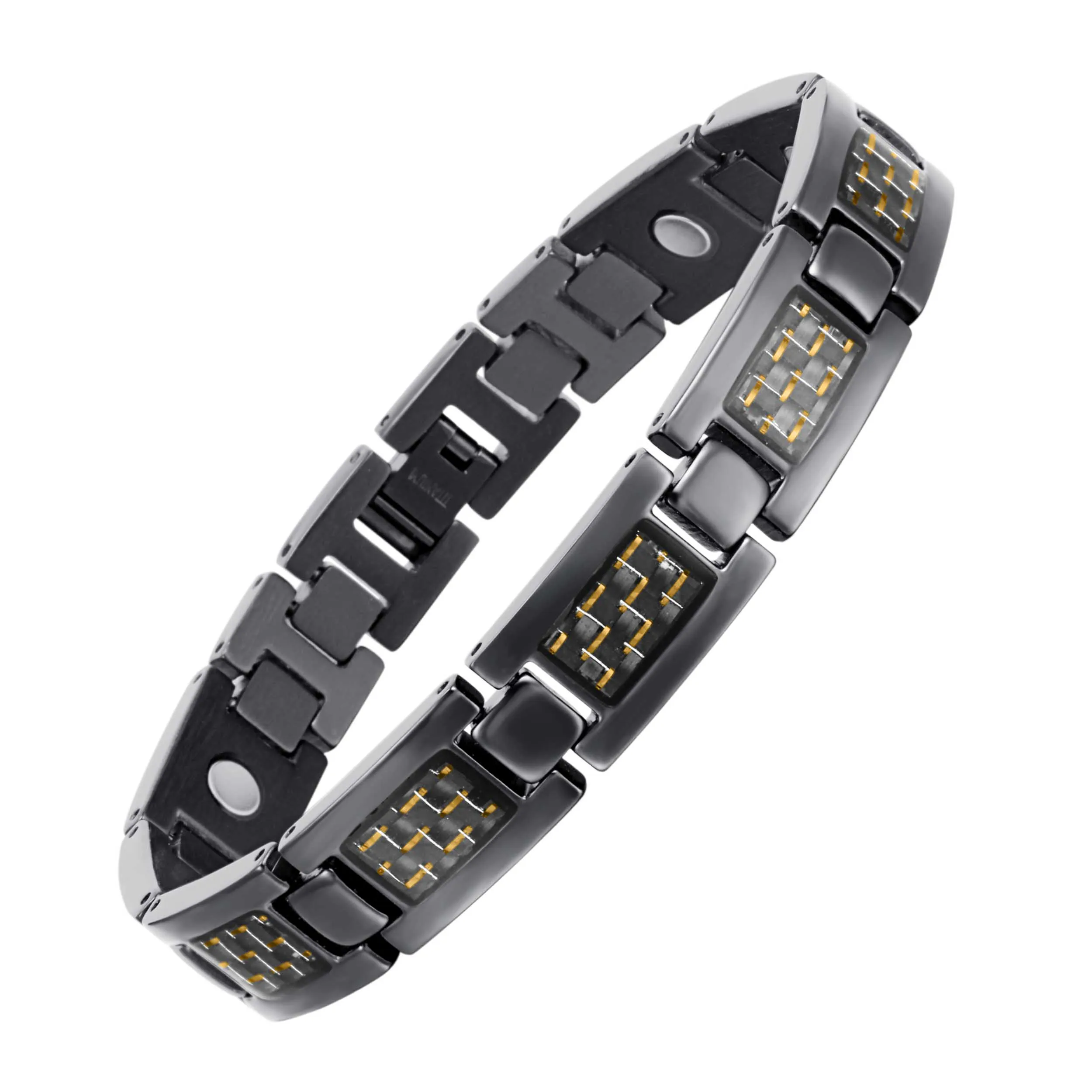 Rainso Bio Energy здоровье титановый браслет с красным покрытием Магнитный здоровье и гигиена браслет для мужчин ювелирные изделия Мода - Окраска металла: yellow bracelet