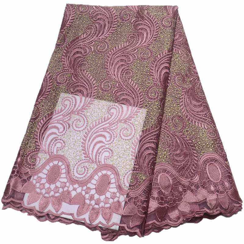 

nigerian lace fabric 2019 high quality lace african lace fabric embroidered french net fabric with stones 5yards per piece