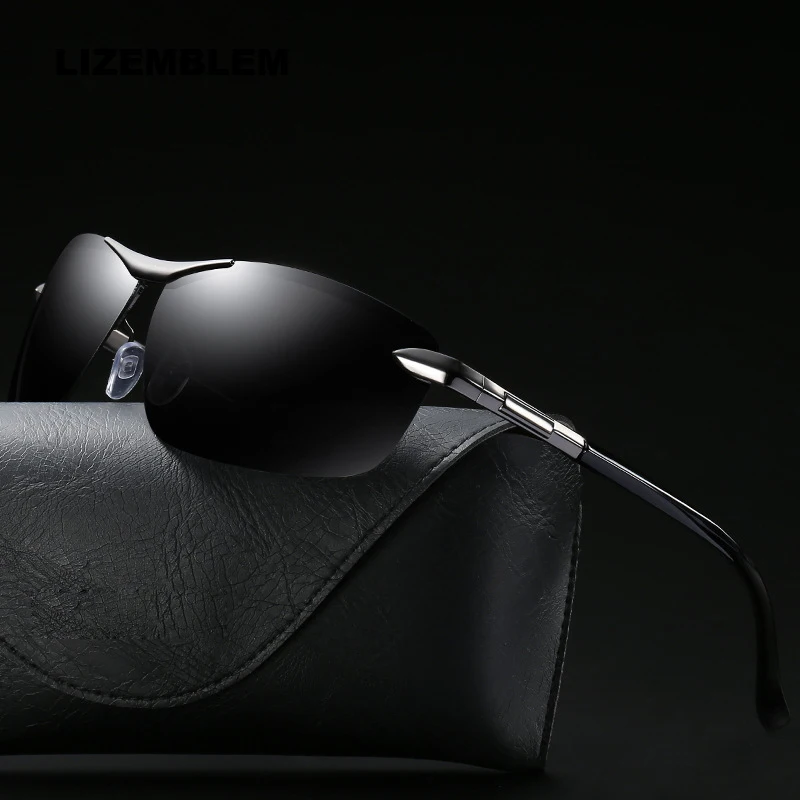 

Men Photochromic Chameleon Polarized Sunglasses Color Change lens Night vision Metal half frame Male Driving erkek gunes gozlugu