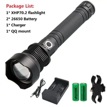 Tactical Flashlight Original Ultra Bright High Lumen LED Flashlight Torch Light + 26650 battery + Mount + Charger boruit tactical 15x xm l t6 led flashlight 18000 lumen super bright led torch light hunting lantern 15t6 4x26650 battery charger