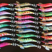 50 шт. кальмары одежда джиг warpped прикорм рыболовства 3.0#(много цветов смешанный