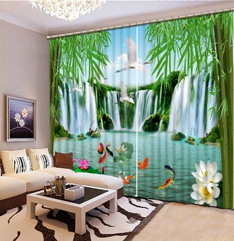 

Hight Quality 3D Printing Curtains Lifelike Blackout Cortians Beautiful Full Light Shading Bedroom Livng Room Curtains CL-206