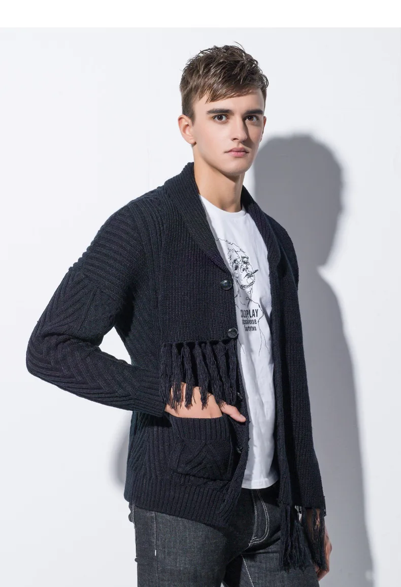 Winter Men Cardigan Coat Thicken Loose Fit Warm Turtleneck Sweater Men Autumn Knited Male Sweatercoat Black Brand Muls M-4XL-02