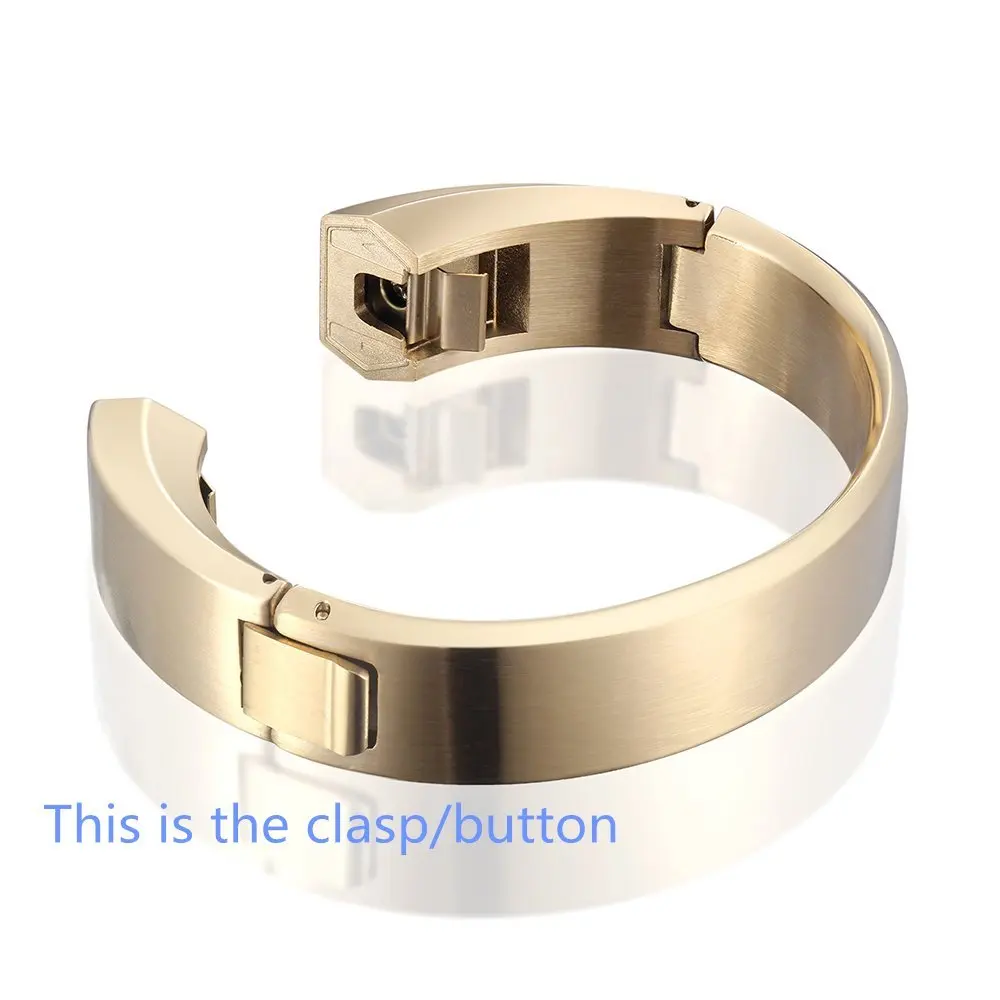 Skup Luksusowy metalowy zegarek ze stali nierdzewnej wymienna opaska bransoletka w stylu paska na nadgarstek pasek watchband akcesoria do Fitbit Alta wysokiej jakości