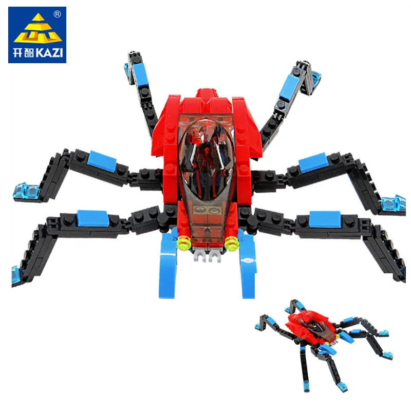 

126Pcs Super Heroes Spiderman Crawling Vehicle Model Building Blocks DIY Creator Figures Educational Toys For Children