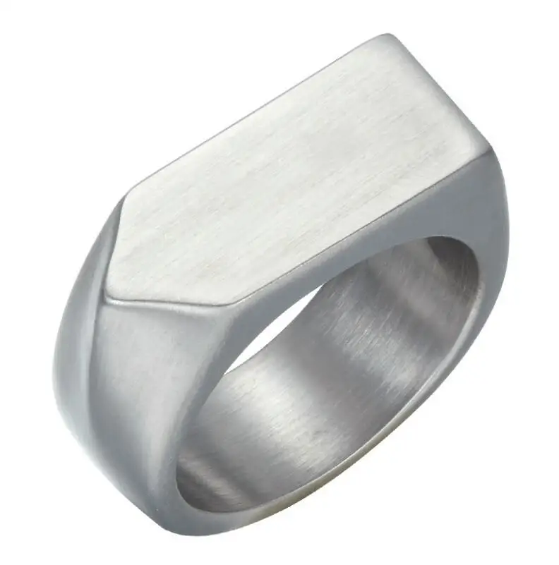 Punk Black Gold Silver Color arrow Rings Stainless Steel Square Finger for Men Boys Jewelry US Size 8-12 Dropshipping | Украшения и